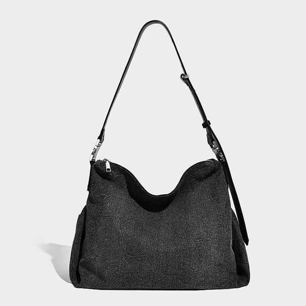 Niche Casual Denim Tote For Women, 2026 New Autumn Winter Large-capacity Commuter Shoulder And Crossbody Bag_maomaolike.com