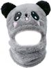 Winter One Piece Hat And Scarf, Unisex Warm Fleece Hat Neck Warmer Hood Cap With Bear Ears_maomaolike.com