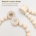 New Cartoon Rainbow Wooden Bead Tiebacks Light Luxury French Handmade Sheer Tie Rope Curtain Buckle_maomaolike.com
