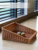 Kens Rattan Desktop Storage Study Room Book Magazine Organizer Supermarket Trapezoidal Snack Display Bread Finished_maomaolike.com