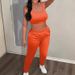 Women's Clothing fashion sleeveless vest slim hip suit tube top backless casual two piece suit_maomaolike.com