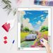 PhotoCustom Diy Diamond Painting Beautiful Rural Villa Scenery Full Round Diamond Embroidery Wall Art Home Decor_maomaolike.com