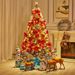 6FT/7FT Snow Flocked Christmas Tree, Artificial Faux-Pine Xmas Tree With Premium PVC Needles, Foldable Metal Stand, Full Hinged Christmas Tree Holiday Décor For Indoor & Outdoor (6FT)_maomaolike.com