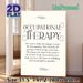 Occupational Therapy Painting Poster, Minimalist Typographic Poster, Elegant Text With Delicate Line Art Decor, Conveys Occupational Therapy Mission_maomaolike.com