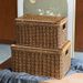 Pulan European Style Box With Lid For Bedroom, Clothing Organizer, Rattan Woven Outdoor Basket, Wardrobe_maomaolike.com