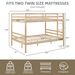 Full Over Full Bunk Bed With Ladder,Wooden Bunk Bed With High Guardrail And Ladder For Kids, Teens, Dorm Rooms, And Guest Rooms,No Box Spring Needed,Natural_maomaolike.com