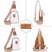 Small Sling Bag For Women Crossbody Bags For Women Trendy Leather Chest Waist Bag Mini Fanny Packs Cross Body Purse For Travel (Style B Off White)_maomaolike.com