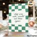 Kitchen Humor Quote Painting Poster, Vintage Green Checkered Handwritten Style Poster, Playful Dining-themed Quote Adds Lighthearted Vibe For Kitchen_maomaolike.com