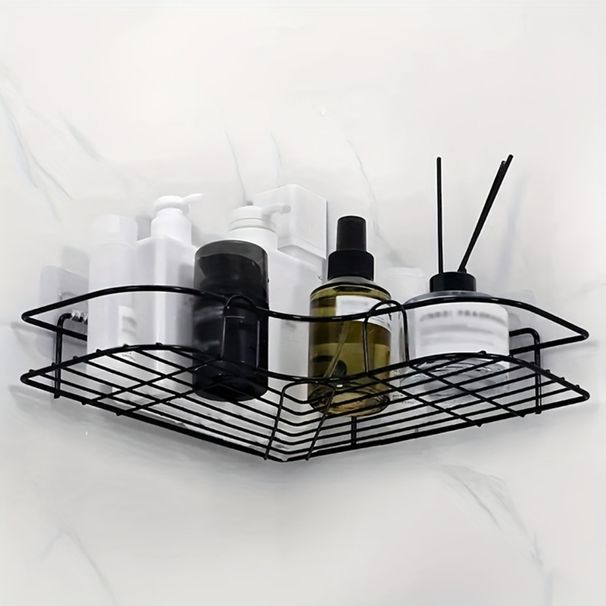 1pc Wall Mounted Bathroom Shelf, Shower Caddy Rack, No Punching Triangle Storage Rack For Bathroom Kitchen, Bathroom Accessories_maomaolike.com