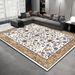 Living Room Rug Large Size Gorgeous Gold Frame Design Bedroom Rug Plush Thickened Machine Washable Thickened Underlay Interior Decorative Rug_maomaolike.com
