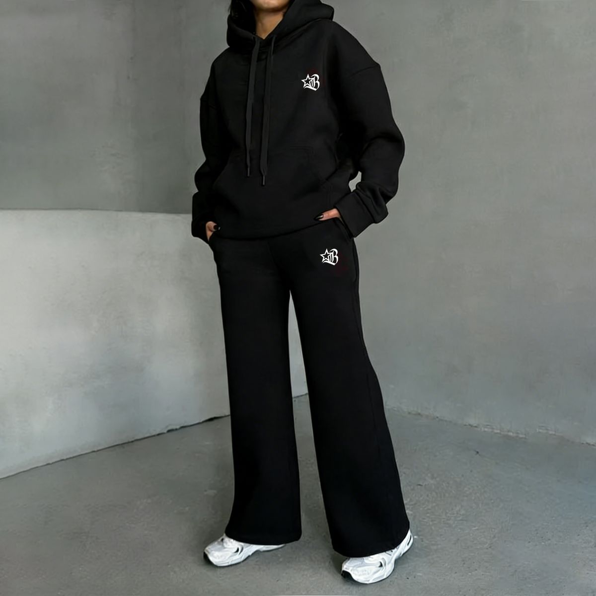 Women's Clothing Fashion V-neck Sexy Wide-leg Pants Solid Color High-neck Sleeveless Waist Jumpsuit_maomaolike.com