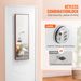 VEVOR Mirror Jewelry Cabinet 47.05in Lockable Wall Or Door Mounted Armoire Brown_maomaolike.com