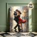 Tango Dancing Painting Poster, Impressionist Warm-toned Street Dance Scene Poster, Romantic Artistic Decor Ideal For Living Room, Bedroom And Dance_maomaolike.com
