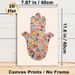 Floral Hamsa Hand Painting Poster, Vibrant Floral-filled Hamsa Hand Poster, Brings Bohemian-inspired Charm Ideal For Living Room, Bedroom Or_maomaolike.com