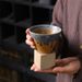 Stoneware mug creative ceramic retro coffee cup_maomaolike.com