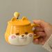 Ceramic Cup With Lid, High Value Ins Style, Home Couple Water Cup, Souvenir Gift Mug_maomaolike.com