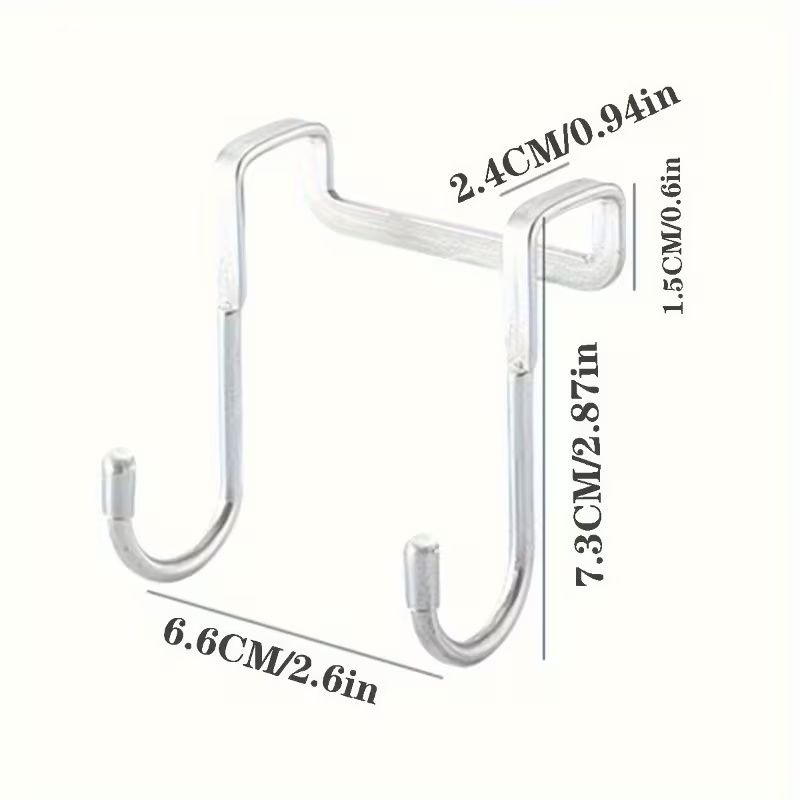 Stainless Steel S-shaped Hook, No Drilling Hanging Clothes Hook, Suitable For Kitchen, Dormitory, Door, Wardrobe, Shoe Cabinet_maomaolike.com