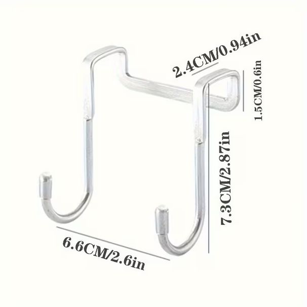 Stainless Steel S-shaped Hook, No Drilling Hanging Clothes Hook, Suitable For Kitchen, Dormitory, Door, Wardrobe, Shoe Cabinet_maomaolike.com
