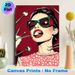 Dental Pin-up Painting Poster, Bold Vintage Pop Art Poster, Retro Graphic Of Woman With Dental Tools, Eye-catching Wall Decor Ideal For Dental Clinic_maomaolike.com
