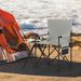 Oversized Camping Chair With Side Table And 2 Storage Pockets PU Coated Oxford Cloth For Camping, RV Trip Or Family Travel_maomaolike.com
