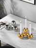 1pc Gold High-end Light Luxury Design Three-hole Candle Holder Is Used In The Living Room Countertop Multi-scene Ornament Candle Candle Holder_maomaolike.com