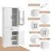 Bathroom Storage Cabinet With Doors And Drawer, Multiple Storage Space, Adjustable Shelf_maomaolike.com