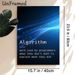 Algorithm Themed Painting Poster, Sleek Blue Binary Code Graphic Poster, Humorous Programmer Definition Design, Suitable For Tech Office Or Workspace_maomaolike.com