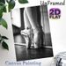 Ballet Pointe Shoes Painting Poster, Monochrome Elegant Dancer's Feet In Pointe Shoes Poster, Graceful Artistic Decor Suitable For Dance Studio_maomaolike.com