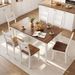 60 Inch Rectangular Dining Table With Solid Rubber Wood Legs Seat Up To 6 Anti-scratch Foot Pads For Kitchen, Dining Table And Restaurants_maomaolike.com