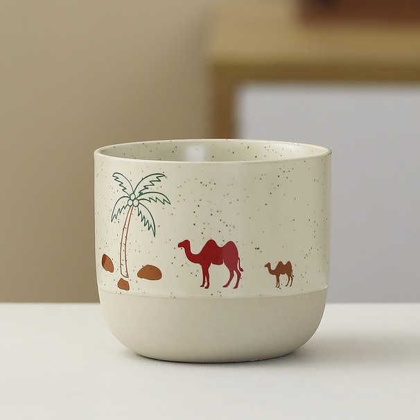 Coarse Pottery Camel Textured Coffee Cup Vintage Latte Latte Latte Hand Fragrant Cup Creative Host Cup_maomaolike.com