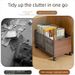 New Model Backpack Rack Small Trolley Box Bookshelf Mobile Multi-layer Kitchen Household Floor-standing Snack Storage_maomaolike.com