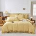 Wholesale INS Korean Plaid Pure Four-Piece Full Princess Style Ruched Ruffle Edge Washed Cotton 4-Piece Set_maomaolike.com