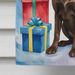 Chocolate Labrador Retriever Christmas Reindeer House Flag Large Porch Sleeve Pole Decorative Outside Yard Banner Artwork Wall Hanging, Polyester, House Size, Multicolor_maomaolike.com