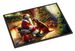 Irish Setter And Santa Claus Doormat Front Door Mat Indoor Outdoor Rugs For Entryway, Non Slip Washable Low Pile, 24H X 36W_maomaolike.com