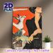 Fox & Figure Collage Painting Poster, Vintage Distressed Art Poster, Witty Quote Design With Fox Motif, Unique Artistic Wall Decor For Home Office_maomaolike.com