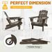 Adirondack Chairs Set Of 2, Plastic Adirondack Chair, Adirondack Chairs, HDPE Adirondack Chair, Folding Adirondack Chairs, Outdoor Chairs With Cup Holder For Lawn Patio Deck Fire Pit -Brown_maomaolike.com