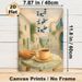Mediterranean Coffee Alley Painting Poster, Soft Watercolor-style Scenery Poster, Nostalgic Coastal Alley View With Arabic Calligraphy, Ideal For_maomaolike.com