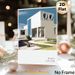 Modern Architecture Painting Poster, Sleek Minimalist Geometric House With Neat Garden Poster, Contemporary Clean Visual Suitable For Living Room_maomaolike.com
