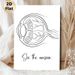 Jellyfish Themed Painting Poster, Minimalist Single-line Black & White Jellyfish Art Poster, Thought-provoking Design With "See The Unseen" Quote_maomaolike.com