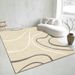 Living Room Rug,Large Rug,Oversized, Gold Leaves Design,Bedroom Rug,Soft And Thick, Machine Washable, Thickened Rug, Bedside Rug,Decorative Indoor Rug_maomaolike.com