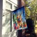 Shar Pei Christmas Reindeer House Flag Large Porch Sleeve Pole Decorative Outside Yard Banner Artwork Wall Hanging, Polyester, House Size, Multicolor_maomaolike.com