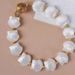 Curtain Tiebacks New Simple No-Drill Shell Rose Shape Pearl Chain Magnetic Luxury_maomaolike.com