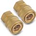 ESSENTIAL WASHER Brass 1/4" Female Quick Connect Fittings To Female NPT - Pressure Washer Couplers, 4200 PSI, 2 Pack_maomaolike.com