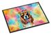 Cavalier Spaniel Hippie Dawg Doormat Front Door Mat Indoor Outdoor Rugs For Entryway, Non Slip Washable Low Pile, 24H X 36W_maomaolike.com