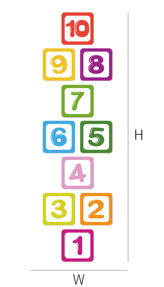 Hopscotch Eco-Friendly Floor Self-Adhesive Waterproof Kindergarten Children's Room Cartoon Educational Parent-Child_maomaolike.com