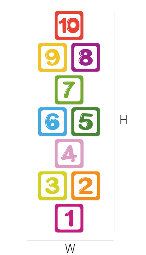 Hopscotch Eco-Friendly Floor Self-Adhesive Waterproof Kindergarten Children's Room Cartoon Educational Parent-Child_maomaolike.com