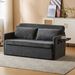 Adult Sleeper Chair Bed, 3-in-1 Convertible Sofa Chair Bed Pull-out Sofa Bed, Convenient Folding Tray Table With USB And Type-C Charging Ports Modern Loveseat For Living Room,DARK-GREY,Fabric_maomaolike.com
