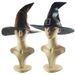 Unisex Halloween witch hat props wizard hat props black pointed wizard hat_maomaolike.com