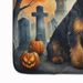 Airedale Terrier Spooky Halloween Memory Foam Kitchen Mat Machine Washable Anti-Fatigue Mat Cushion Comfort Bath Mat Or Kitchen Rug_maomaolike.com