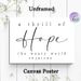 Hope Inspirational Quote Painting Poster, Minimalist Elegant Script & Clean Typography Poster, Uplifting Hopeful Message Ideal For Living Room_maomaolike.com